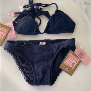 Navy 2pc Juicy Couture bikini